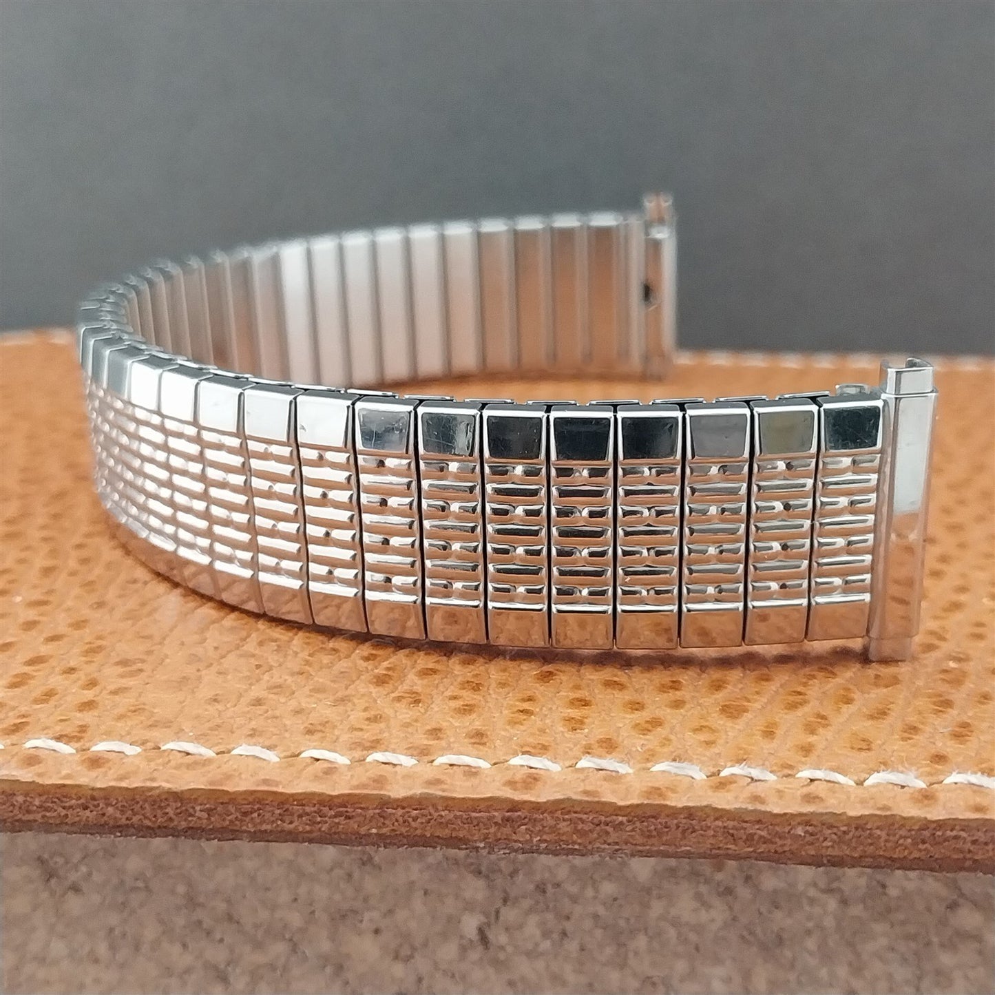 16mm 18mm 19mm Speidel Brasilia Rice Beads Stainless 1970s Unused Watch Band