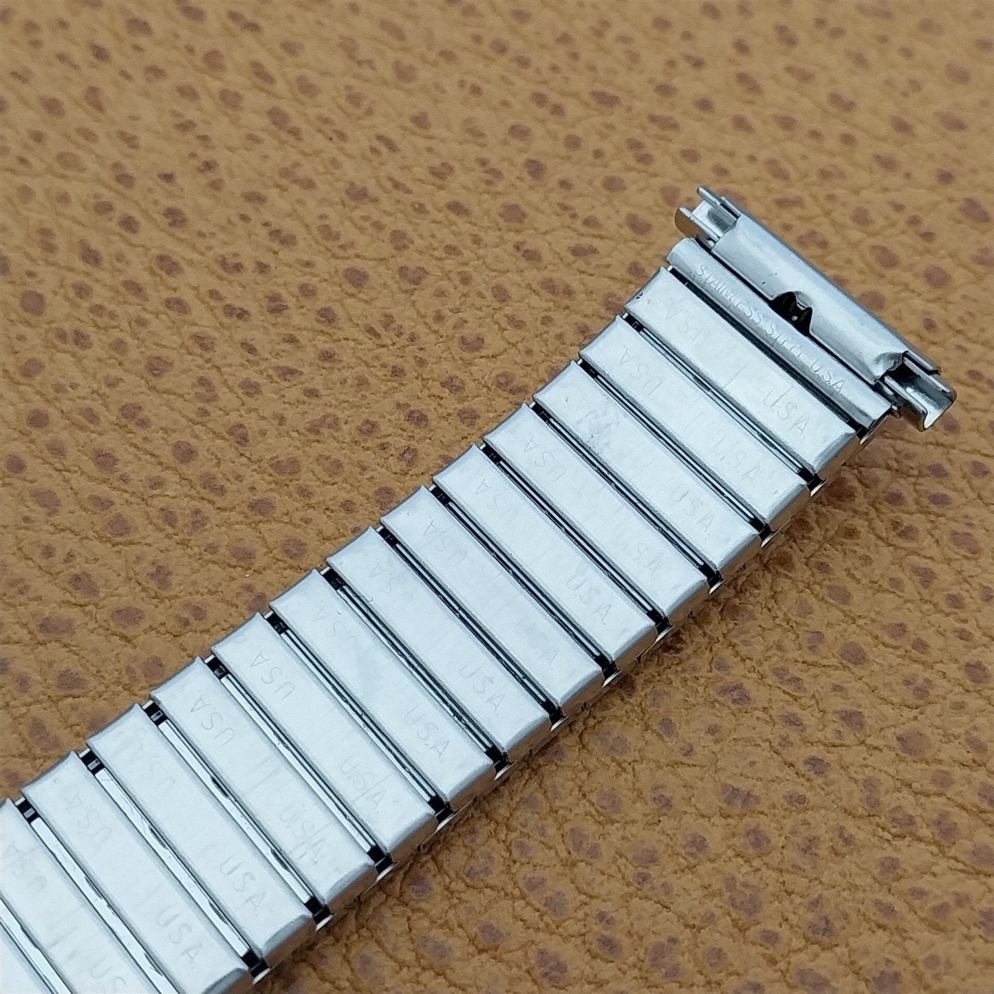 16mm 18mm 19mm Speidel Brasilia Rice Beads Stainless 1970s Unused Watch Band