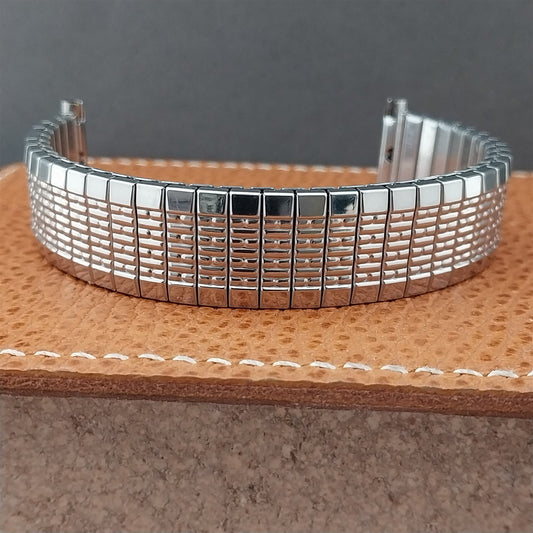 16mm 18mm 19mm Speidel Brasilia Rice Beads Stainless 1970s Unused Watch Band