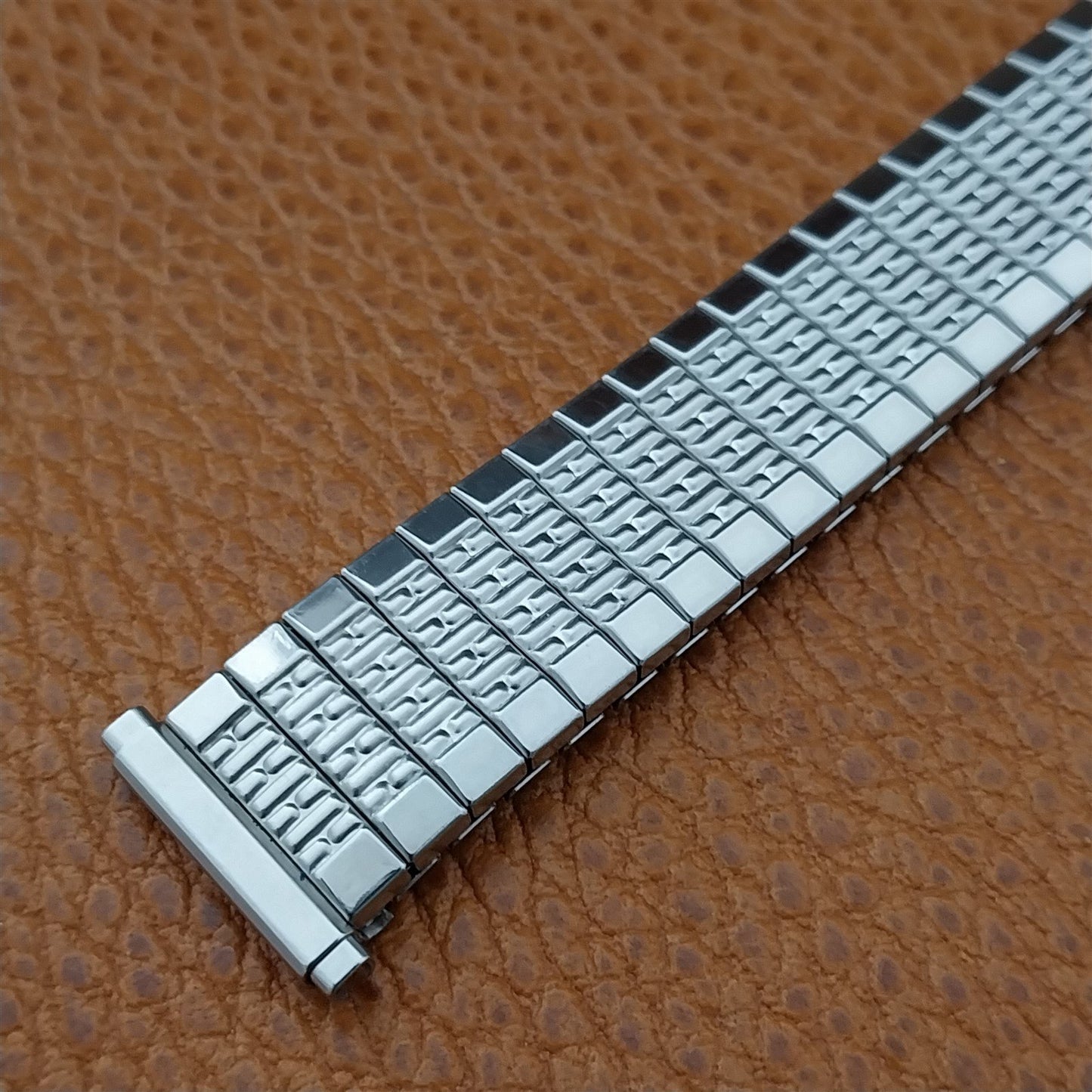 16mm 18mm 19mm Speidel Brasilia Rice Beads Stainless 1970s Unused Watch Band