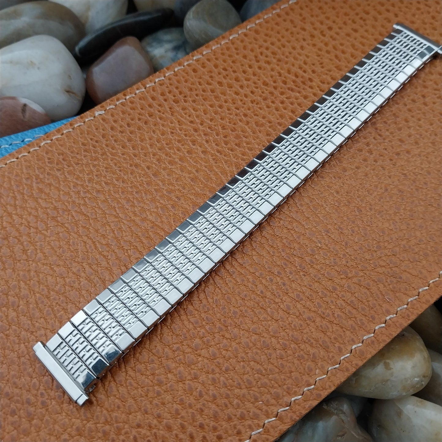 16mm 18mm 19mm Speidel Brasilia Rice Beads Stainless 1970s Unused Watch Band