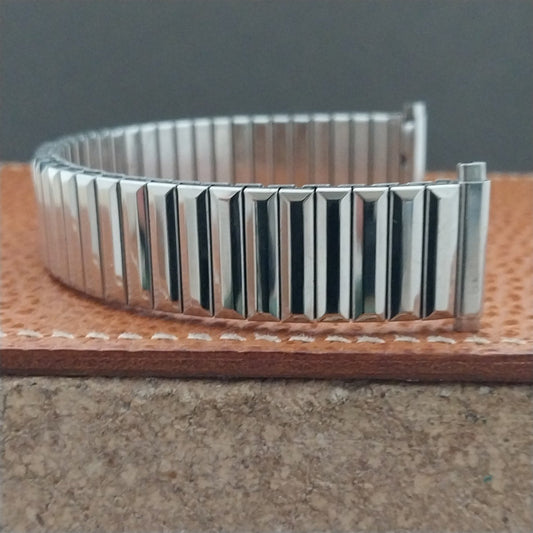 1970s Speidel Fullback Stainless Steel 16mm 18mm 19mm Vintage Watch Band