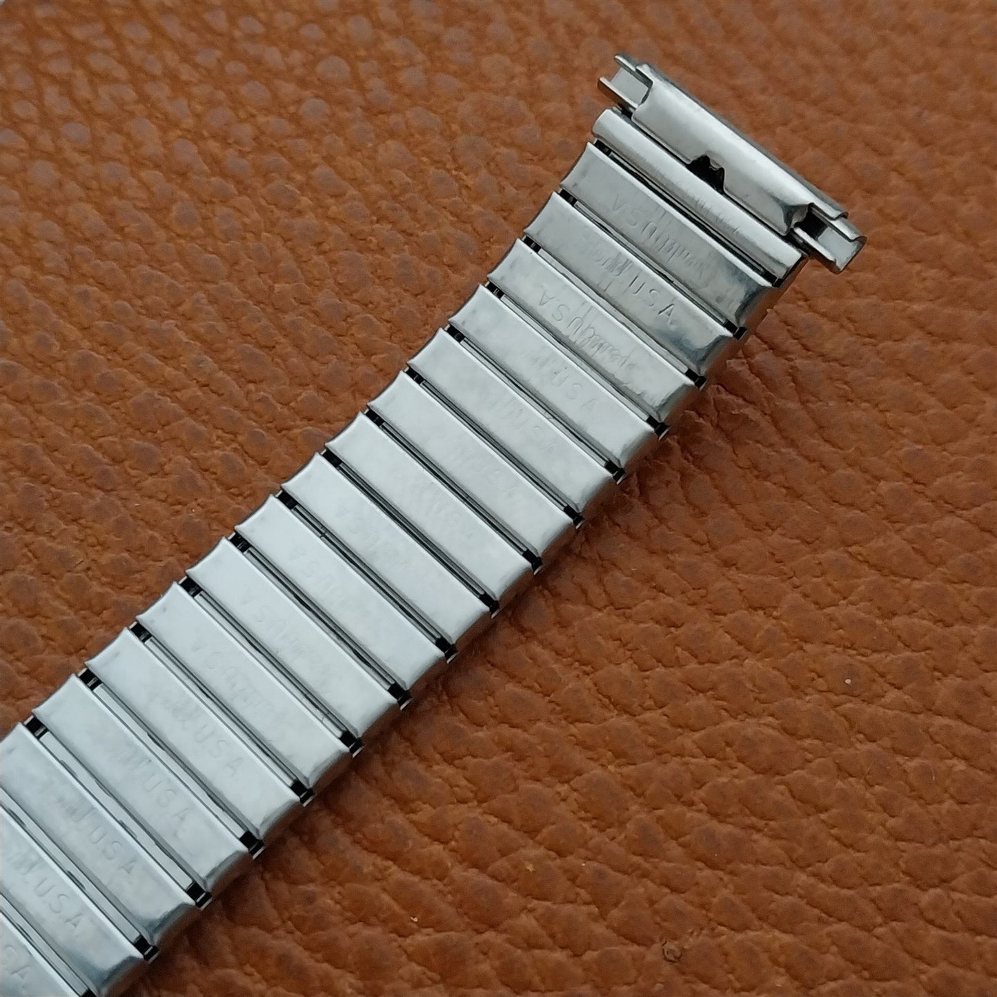 1970s Speidel Fullback Stainless Steel 16mm 18mm 19mm Vintage Watch Band