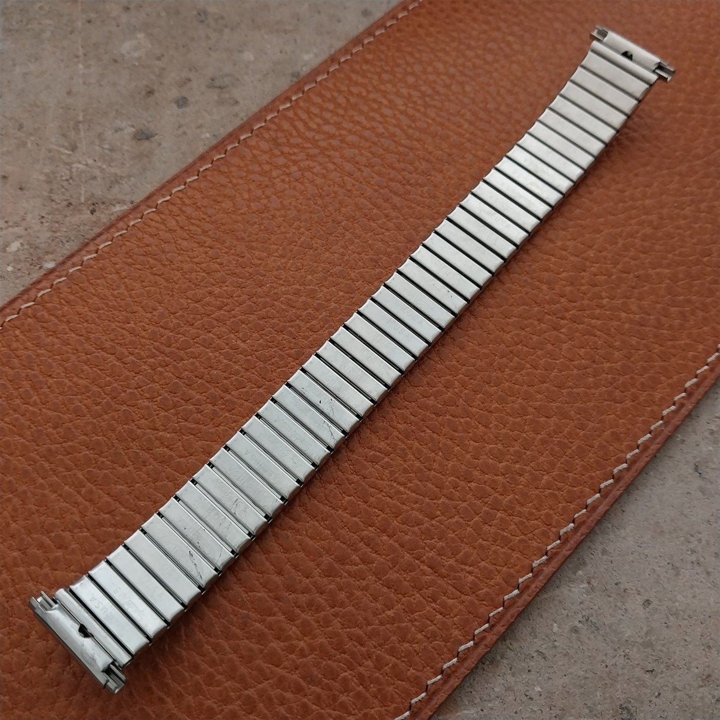 1970s Speidel Fullback Stainless Steel 16mm 18mm 19mm Vintage Watch Band