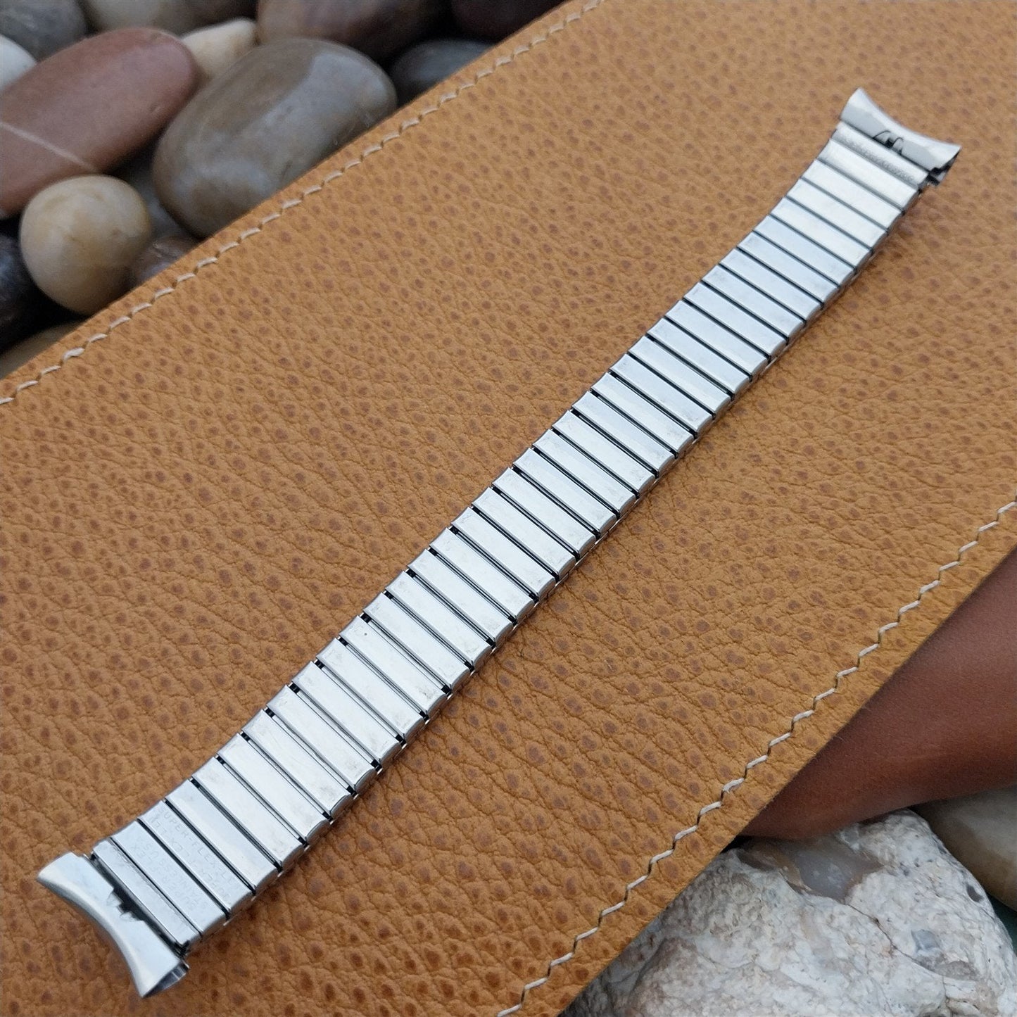 17.2mm 1960s Stainless Steel Expansion Flex-Let USA Made nos Vintage Watch Band