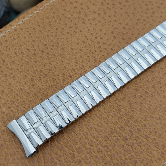 Vintage 17.2mm 1960s Stainless Steel Uniflex Unused nos Classic Watch Band