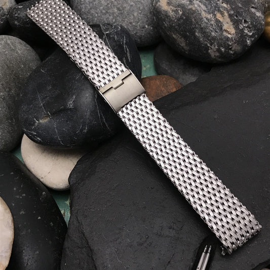 Stainless Steel Mesh USA Made New Old Stock 1960s Vintage Watch Band nos 11/16"