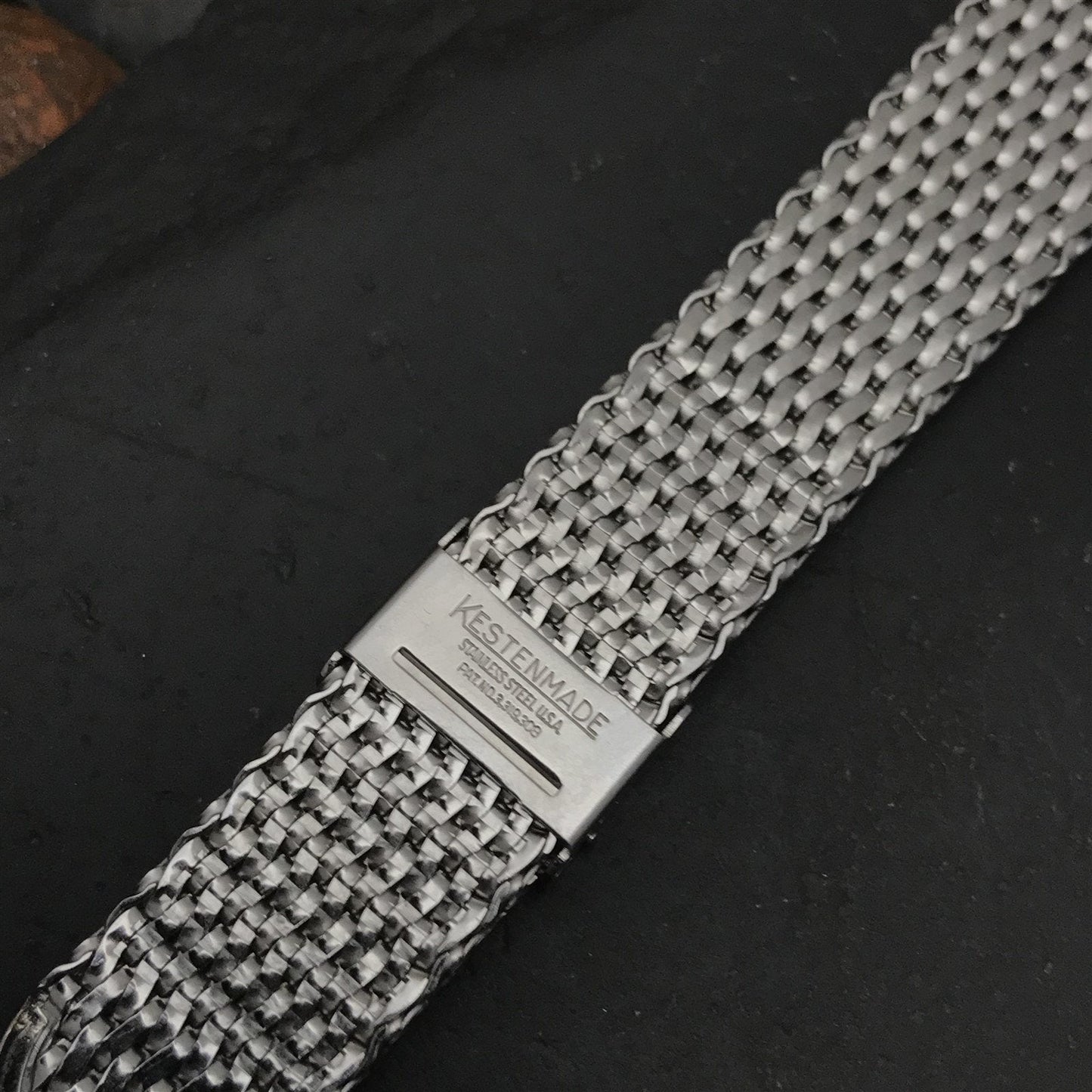 Stainless Steel Mesh USA Made New Old Stock 1960s Vintage Watch Band nos 11/16"