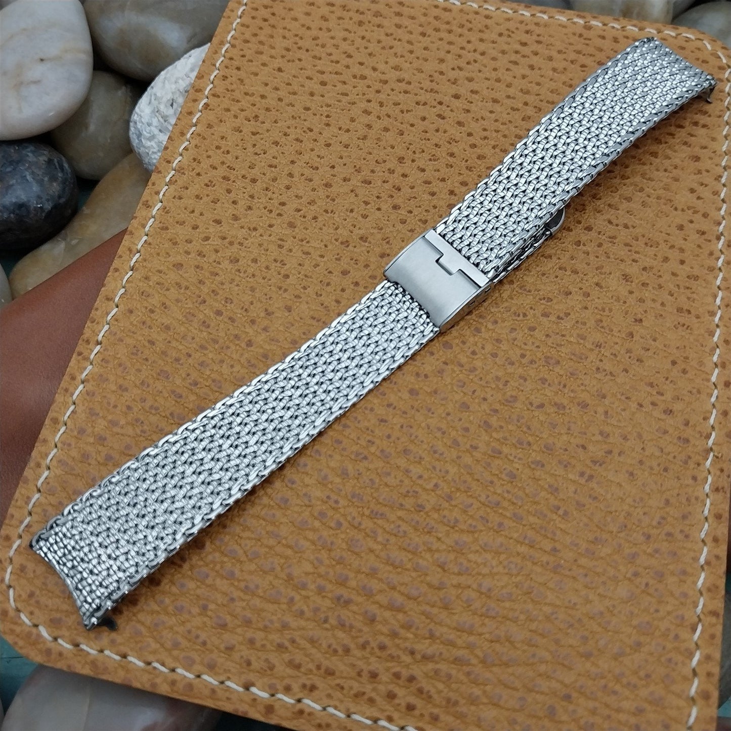 17.2mm Stainless Steel Mesh Classic JB Champion Unused 1960s Vintage Watch Band