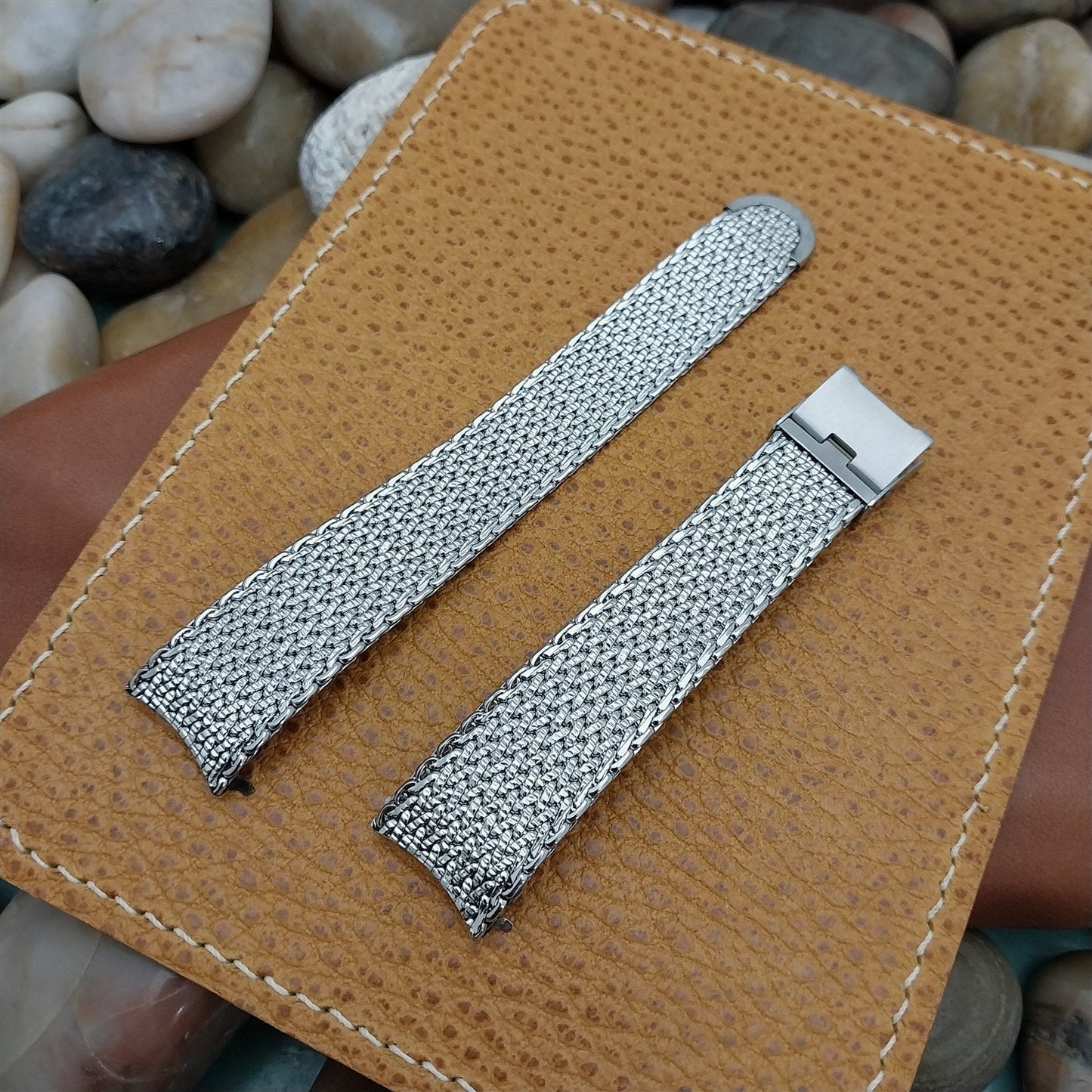 17.2mm Stainless Steel Mesh Classic JB Champion Unused 1960s Vintage Watch Band