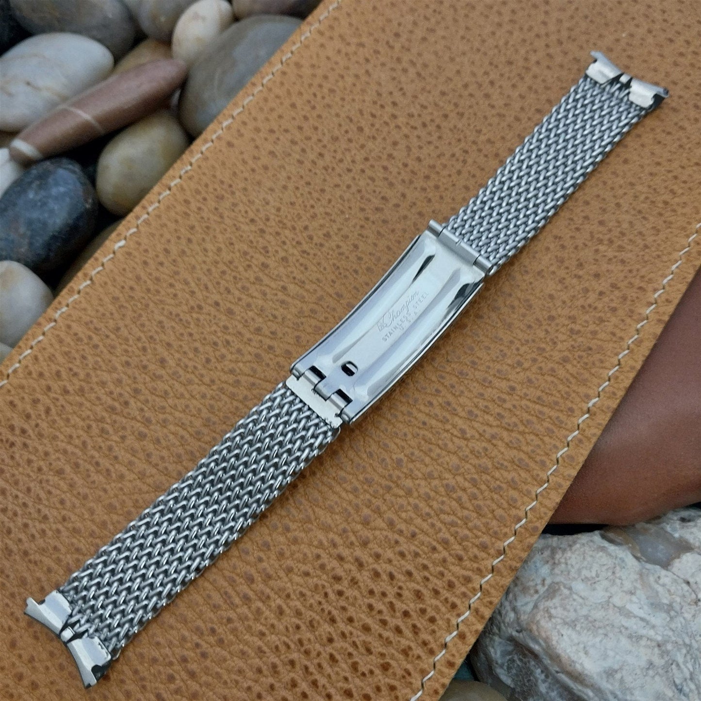 19mm Classic JB Champion USA Stainless Steel Mesh 1960s Vintage Watch Band