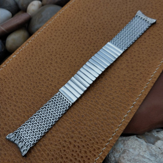 19mm JB Champion USA Stainless Steel Mesh nos 1960s Vintage Watch Band Vintage