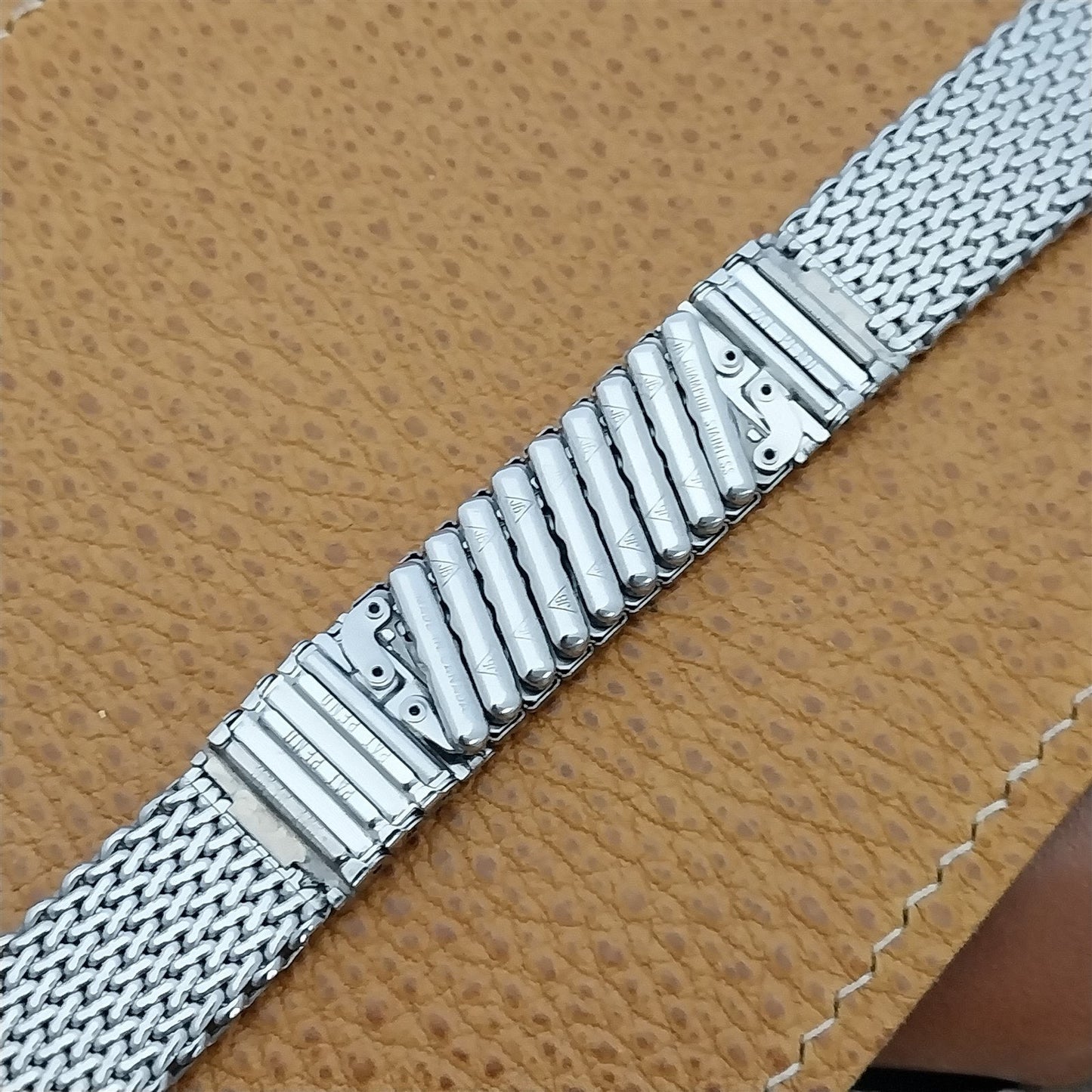 19mm JB Champion USA Stainless Steel Mesh nos 1960s Vintage Watch Band Vintage