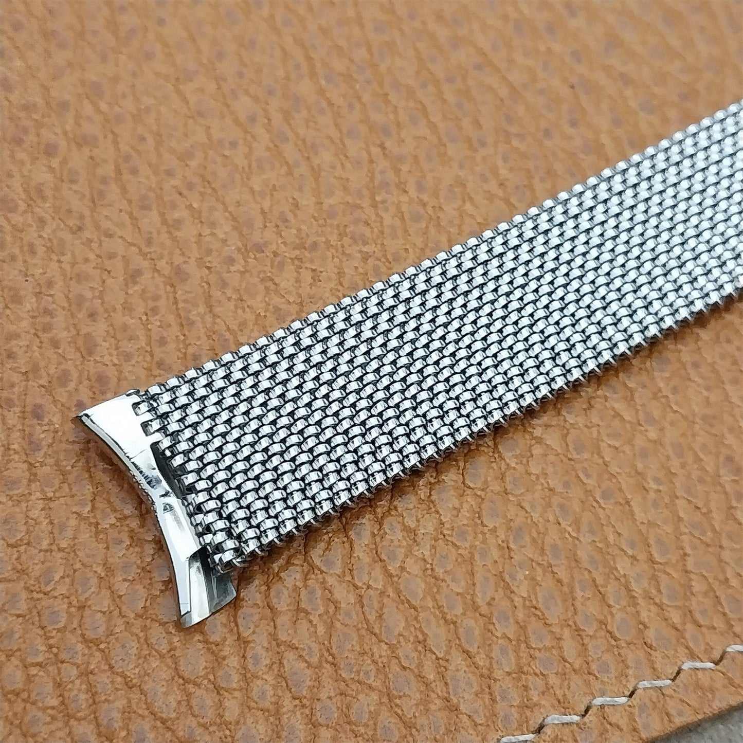 19mm 18mm Evinger USA Made Long Stainless Steel Mesh Vintage Watch Band