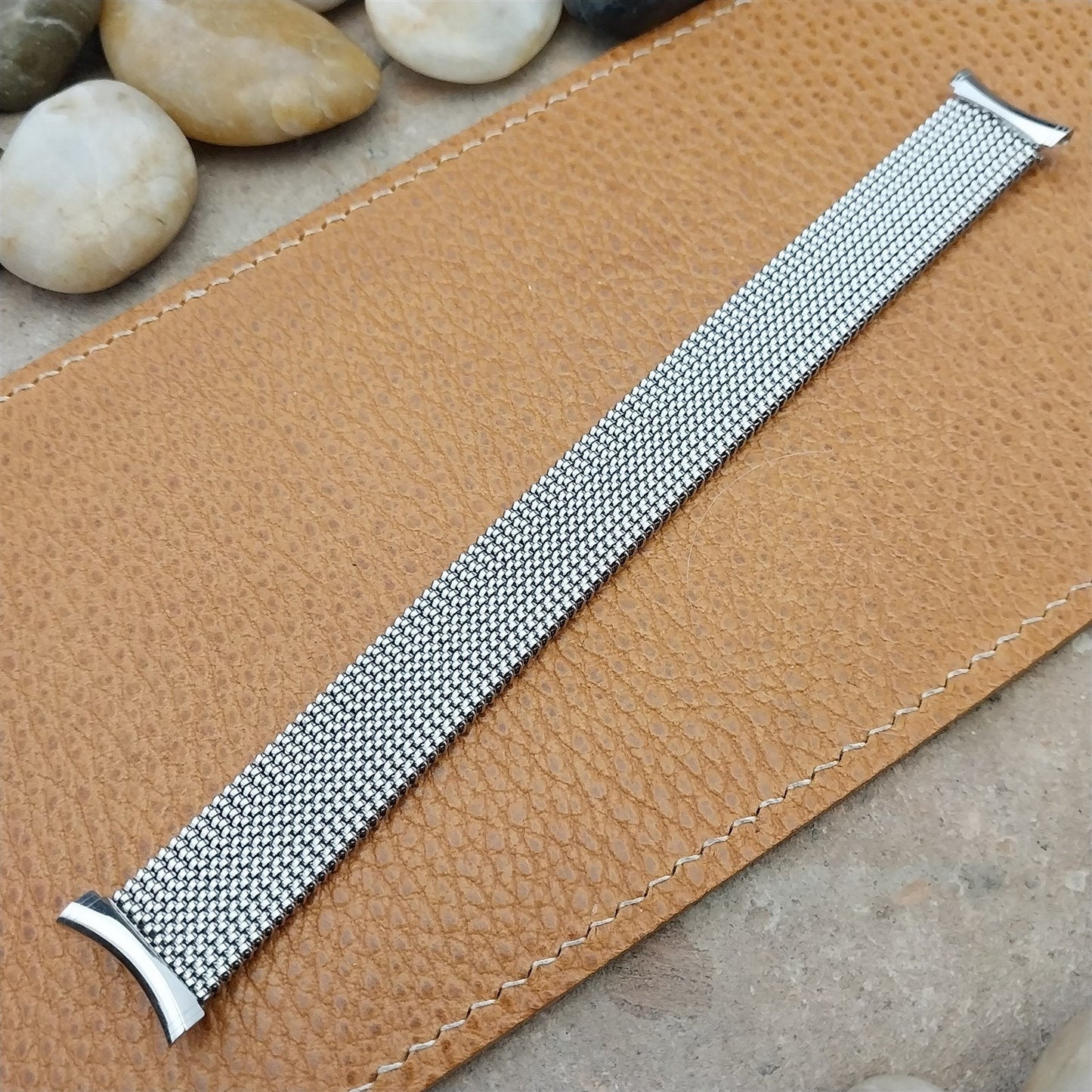 19mm 18mm Evinger USA Made Long Stainless Steel Mesh Vintage Watch Band