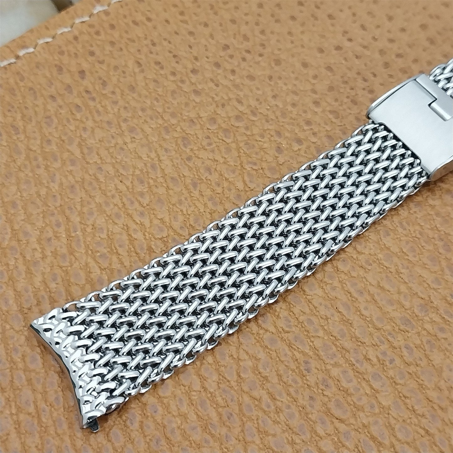 17.2mm Stainless Steel Mesh JB Champion Classic Unused 1960s Vintage Watch Band