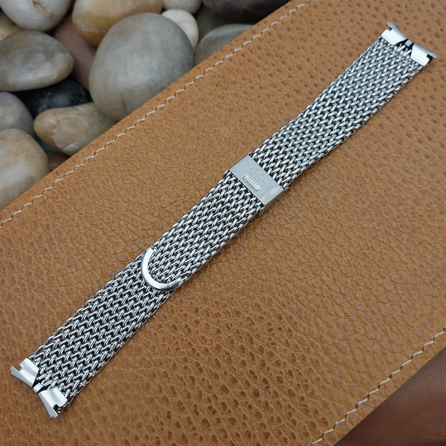 17.2mm Stainless Steel Mesh JB Champion Classic Unused 1960s Vintage Watch Band