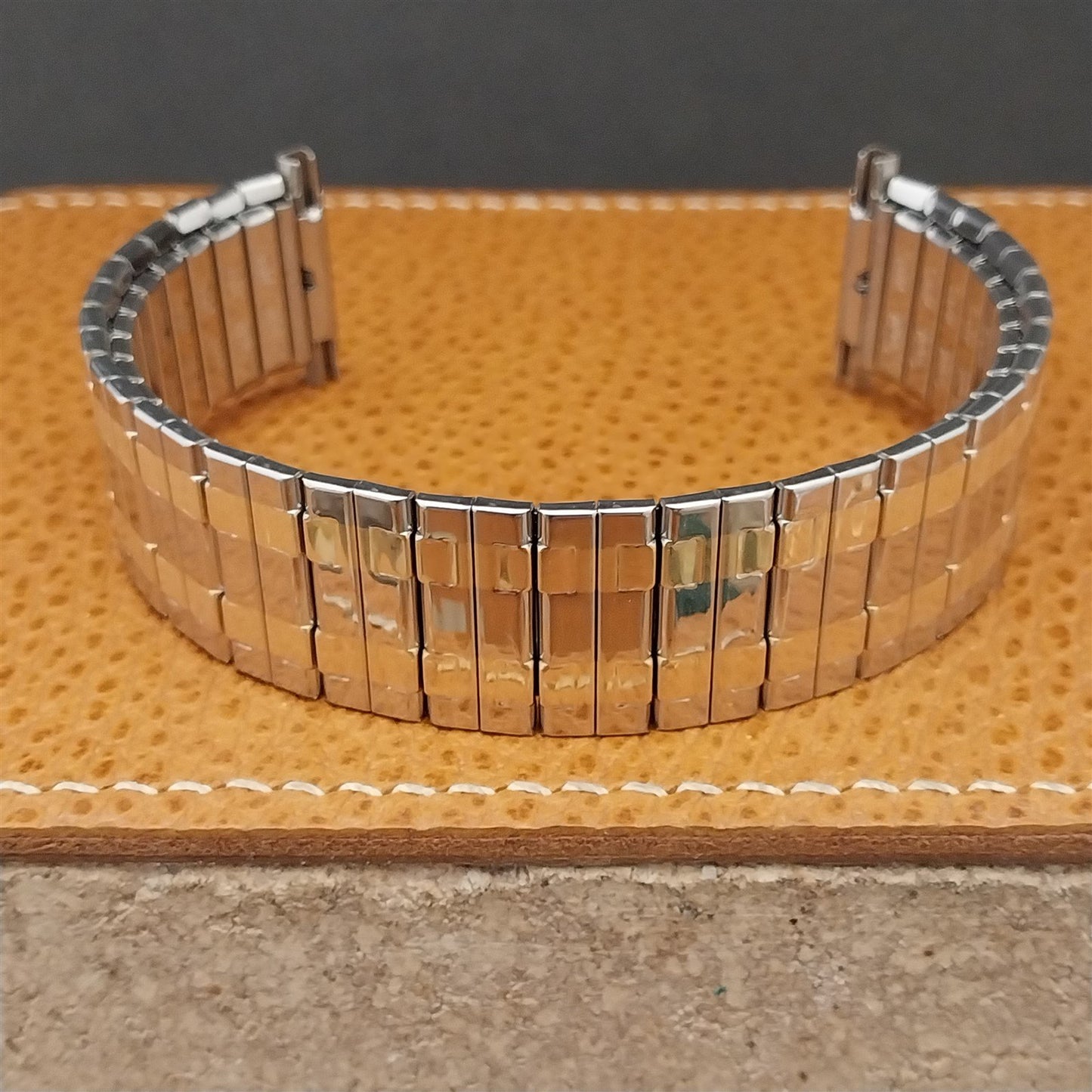 Speidel 18mm 20mm 22mm Stainless Steel & Gold-Tone Wide NOS Vintage Watch Band