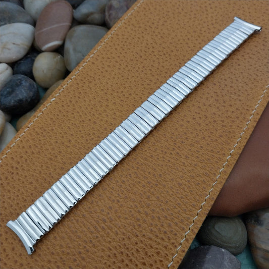 Vintage 1959 10k White Gold-Filled Long nos Speidel Unused Classic Watch Band