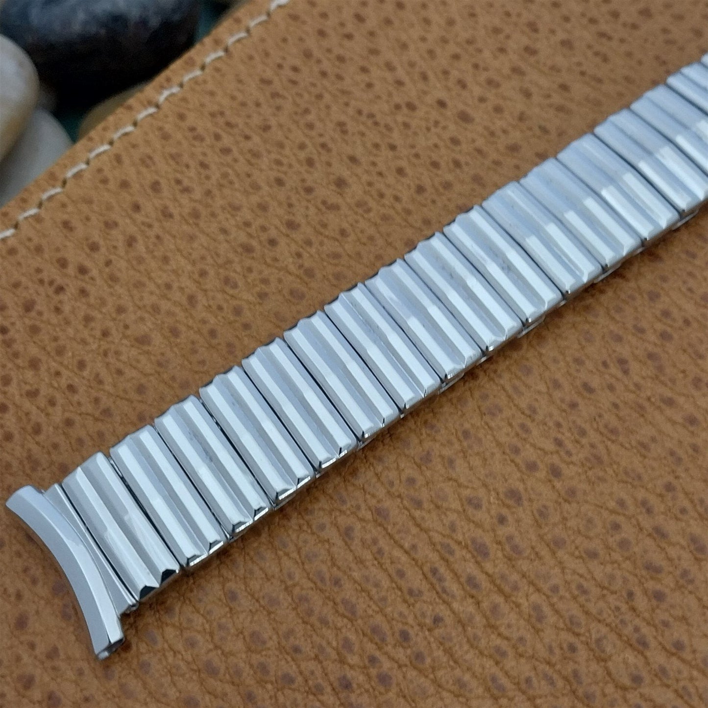 Vintage 1959 10k White Gold-Filled Long nos Speidel Unused Classic Watch Band