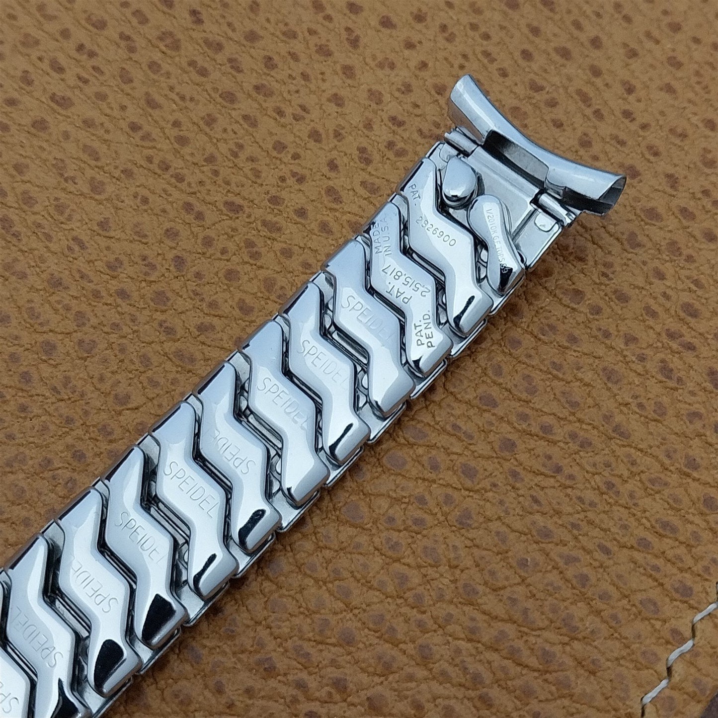 Vintage 1959 10k White Gold-Filled Long nos Speidel Unused Classic Watch Band