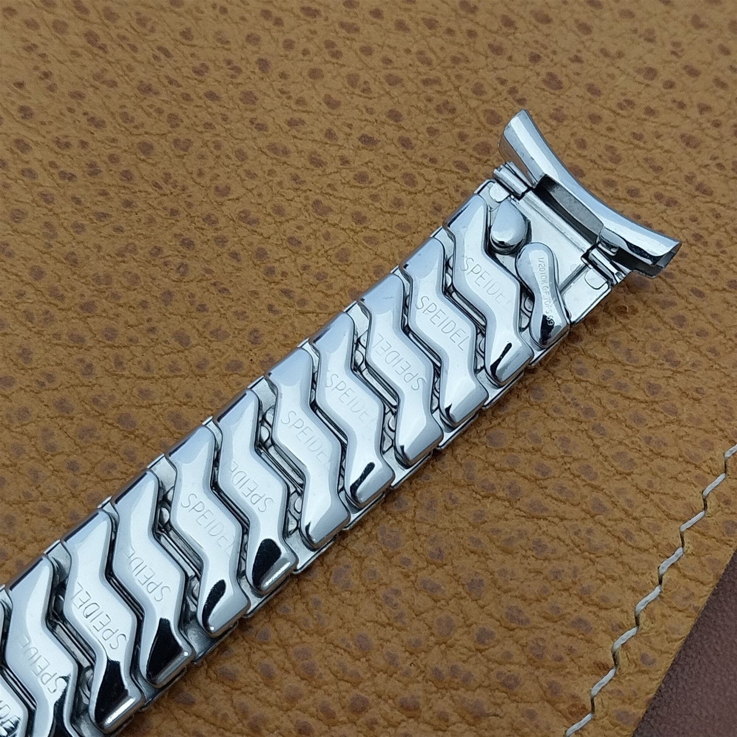 Vintage 1959 10k White Gold-Filled Long nos Speidel Unused Classic Watch Band