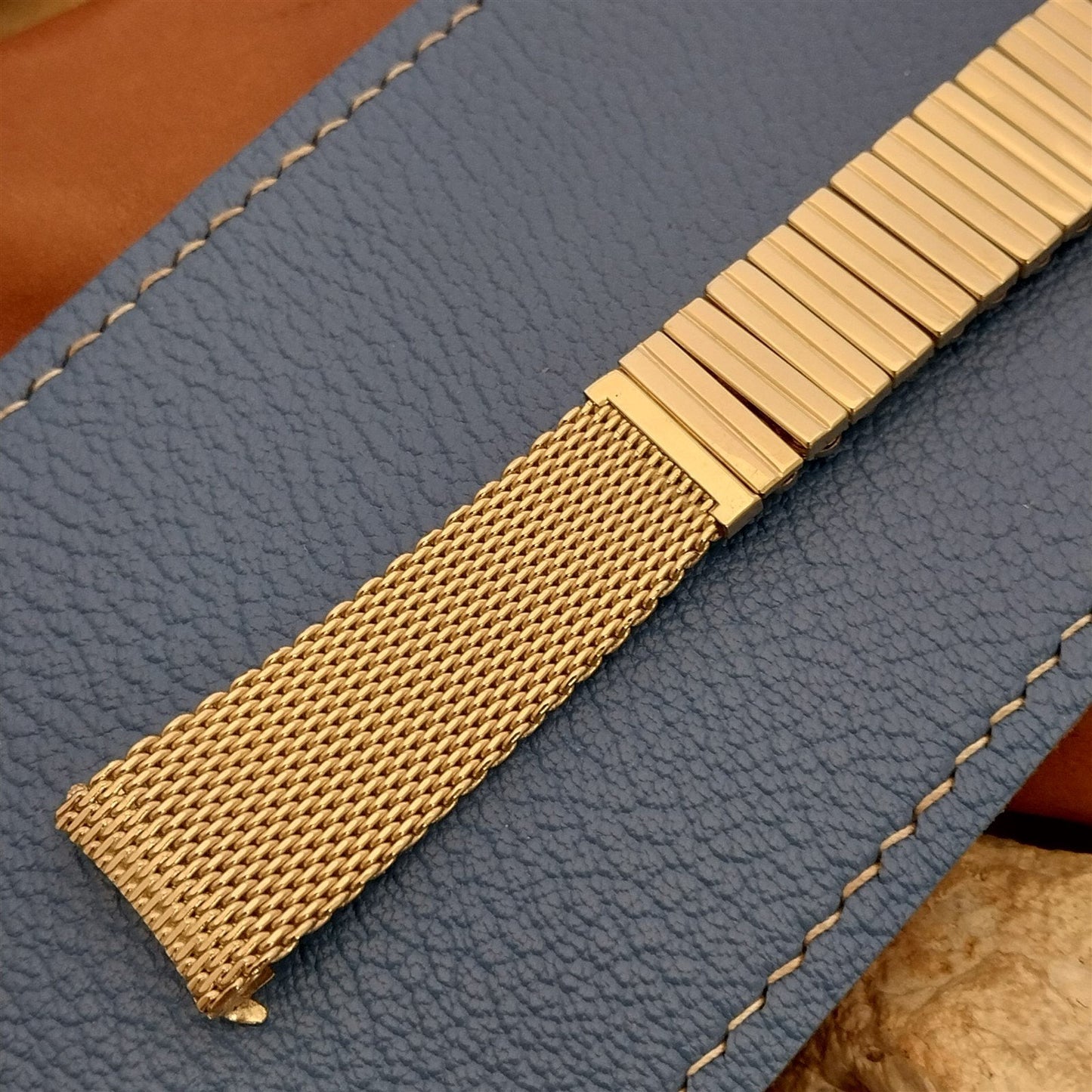 17.2mm 11/16" 10k Gold-Filled Mesh Kestenmade USA nos 1960s Vintage Watch Band