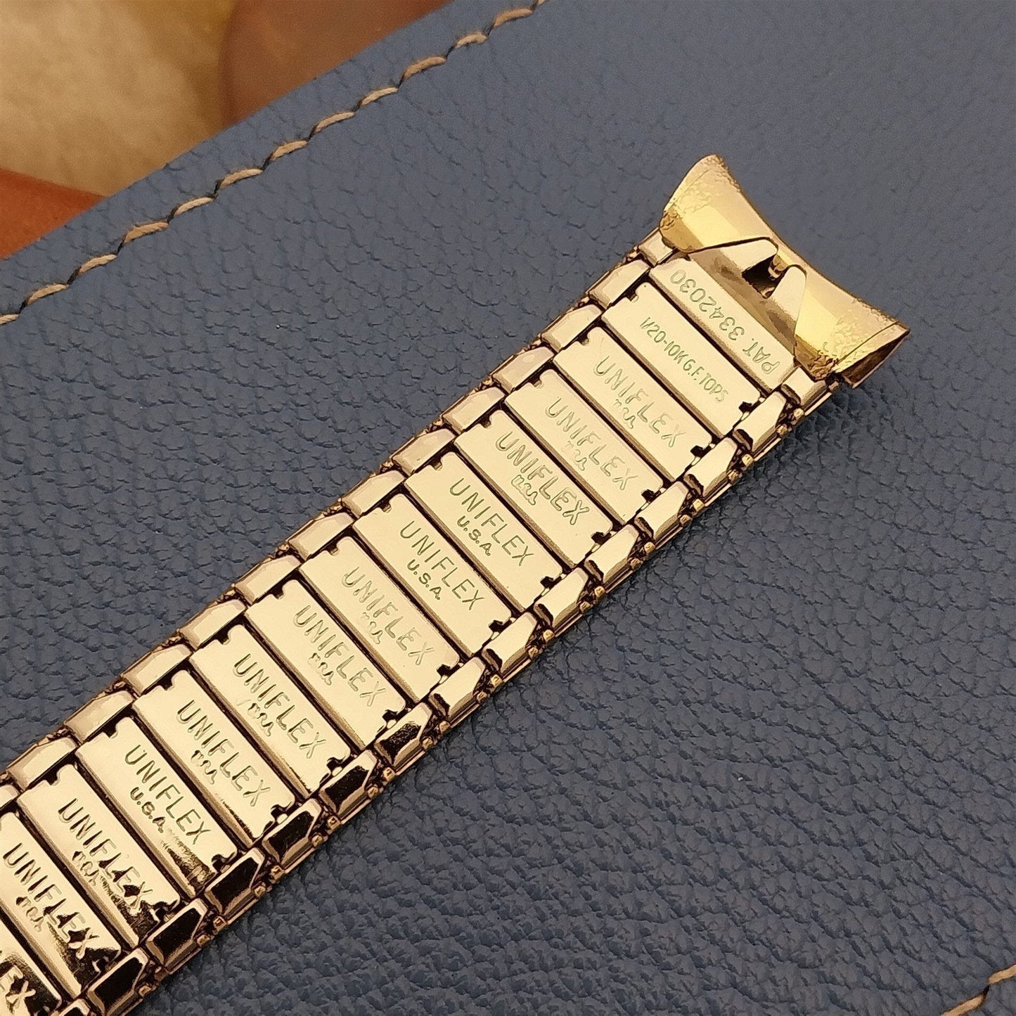 17.2mm 11/16 10k Gold-Filled Expansion Uniflex Unused 1960s Vintage Watch Band