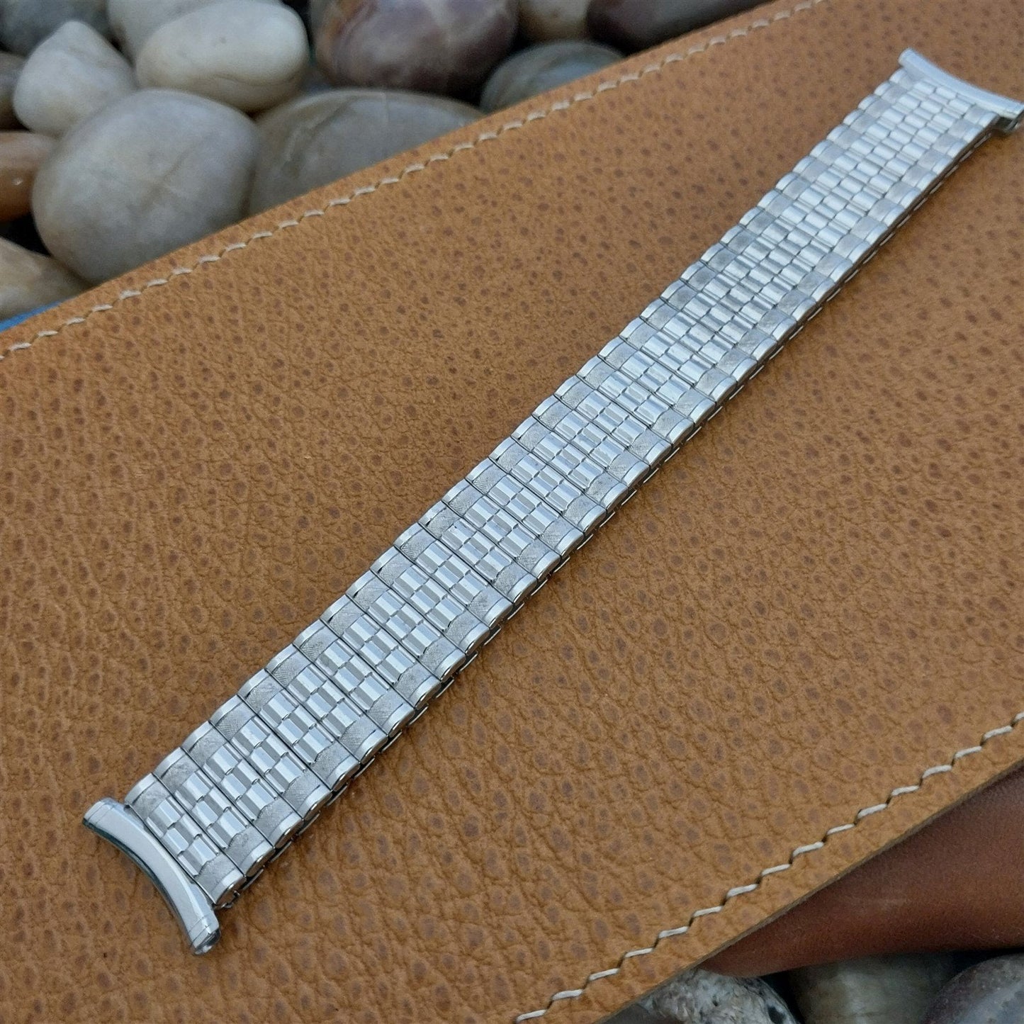 Speidel USA 10k White Gold-Filled nos 1960s Vintage Watch Band