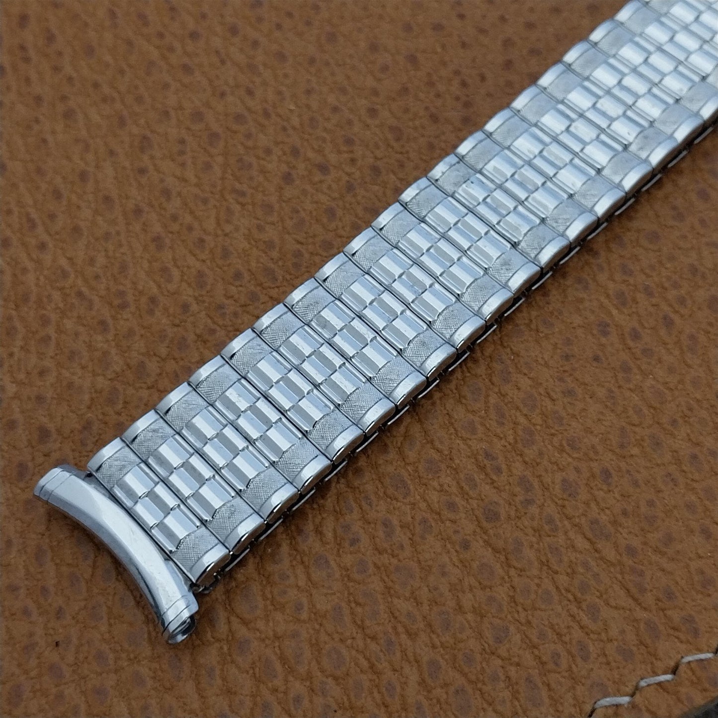 Speidel USA 10k White Gold-Filled nos 1960s Vintage Watch Band