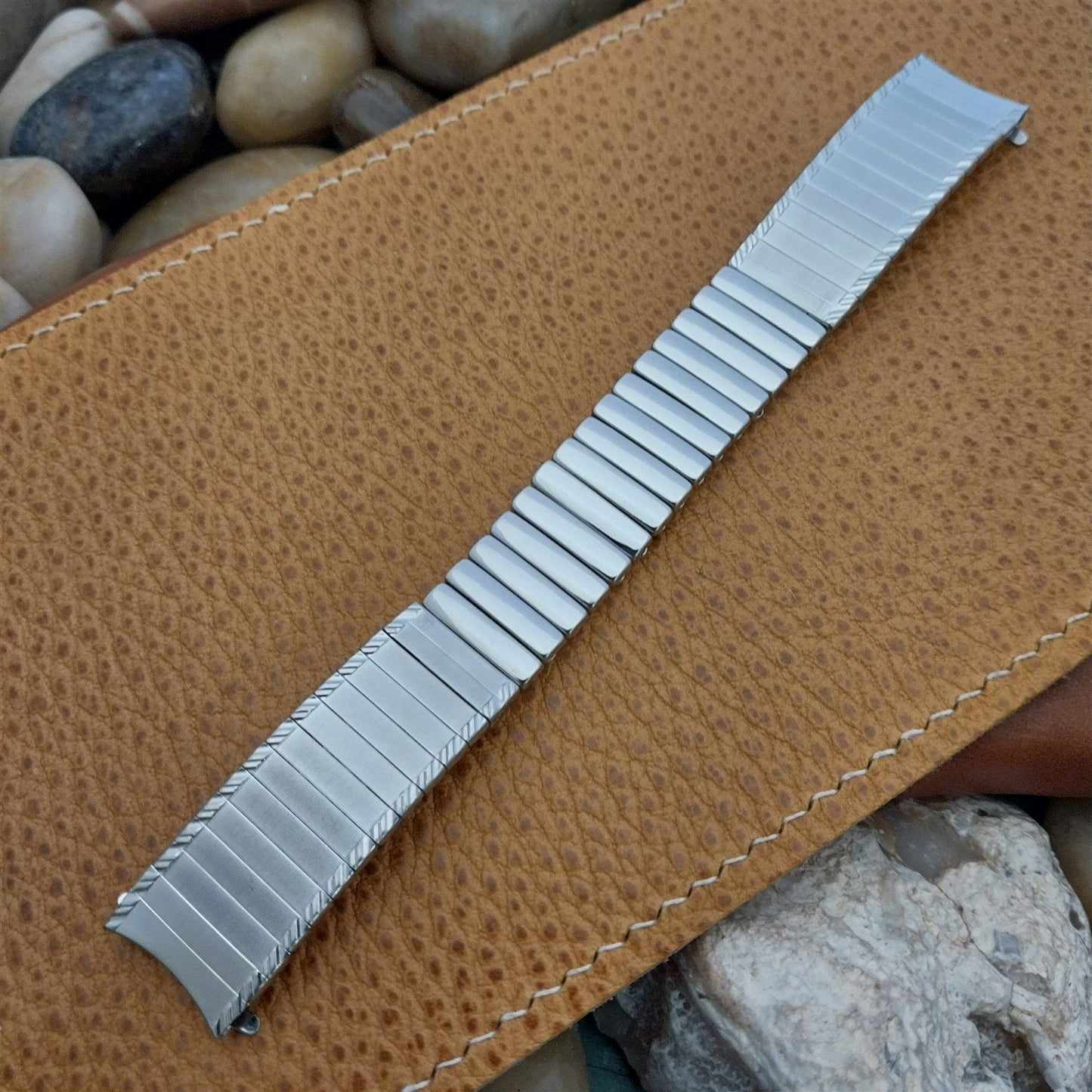 17.2mm 11/16" Stainless Steel Expansion nos 1960s Vintage Watch Band