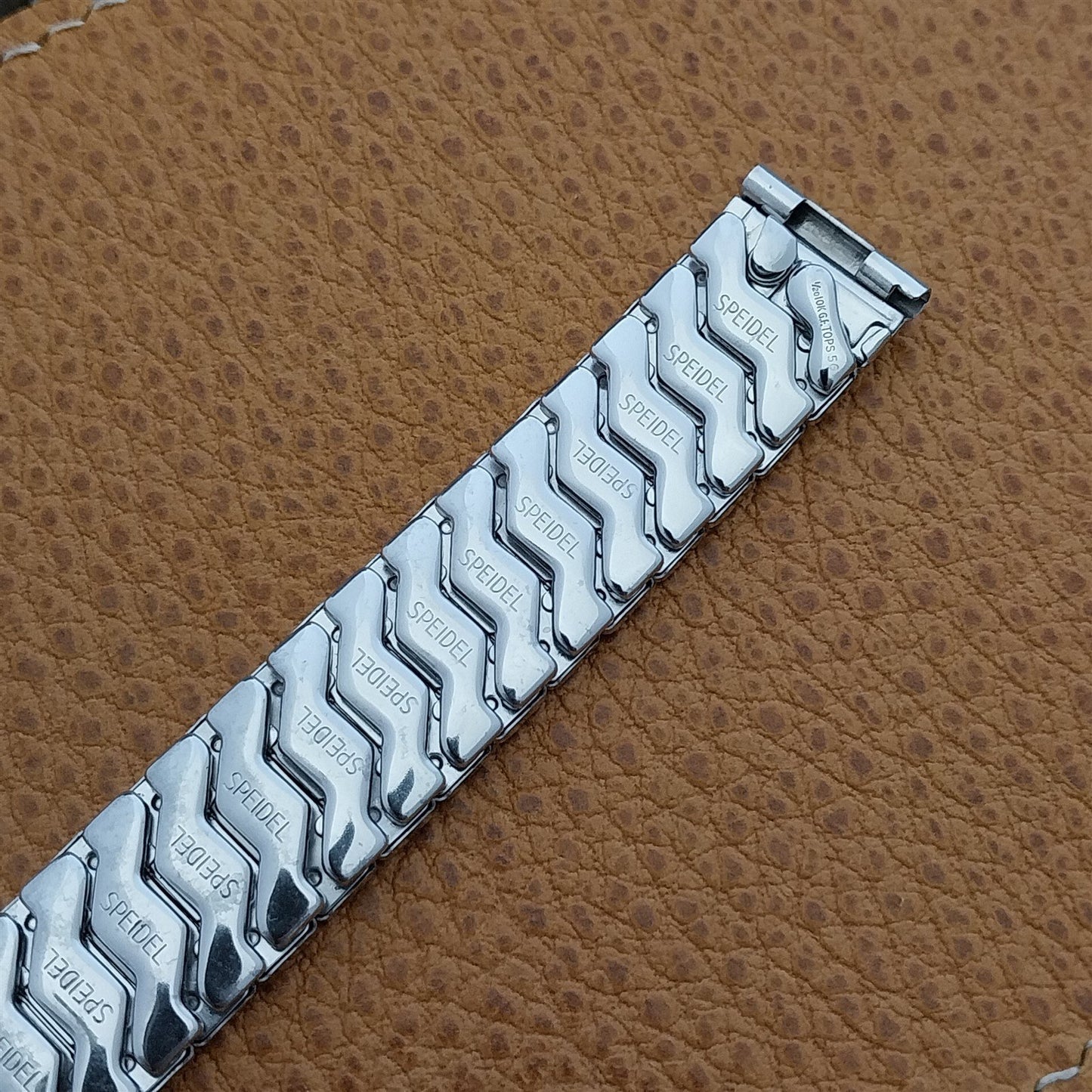 Vintage 5/8" White Gold Filled Classic MCM Expansion Unused Speidel Watch Band