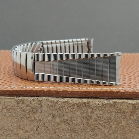 Vintage 17.2mm 1960s-1970s Vintage Stainless Steel Classic Expansion Watch Band