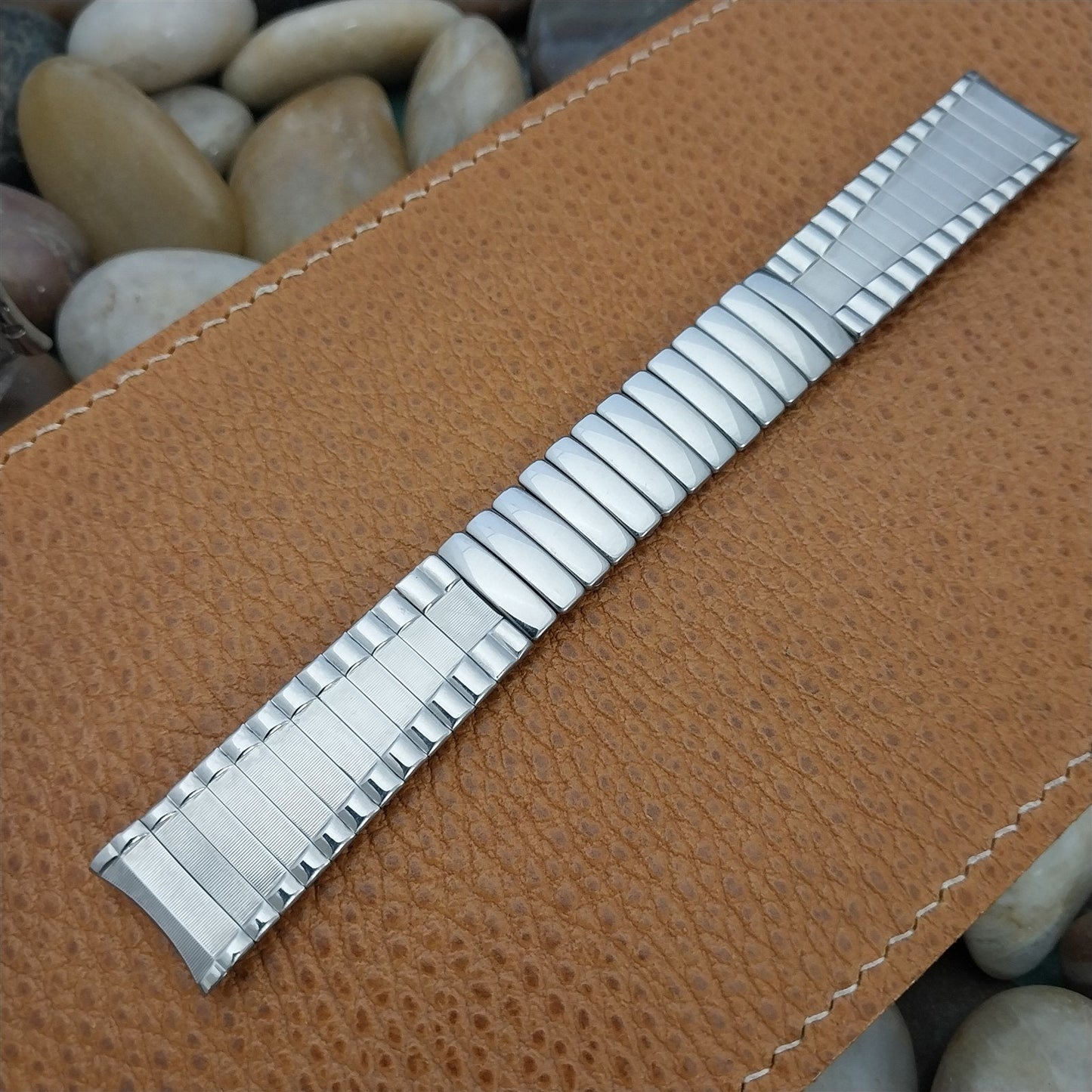 17.2mm 11/16" BMC Stainless Steel 1960s mcm Unused nos Vintage Watch Band