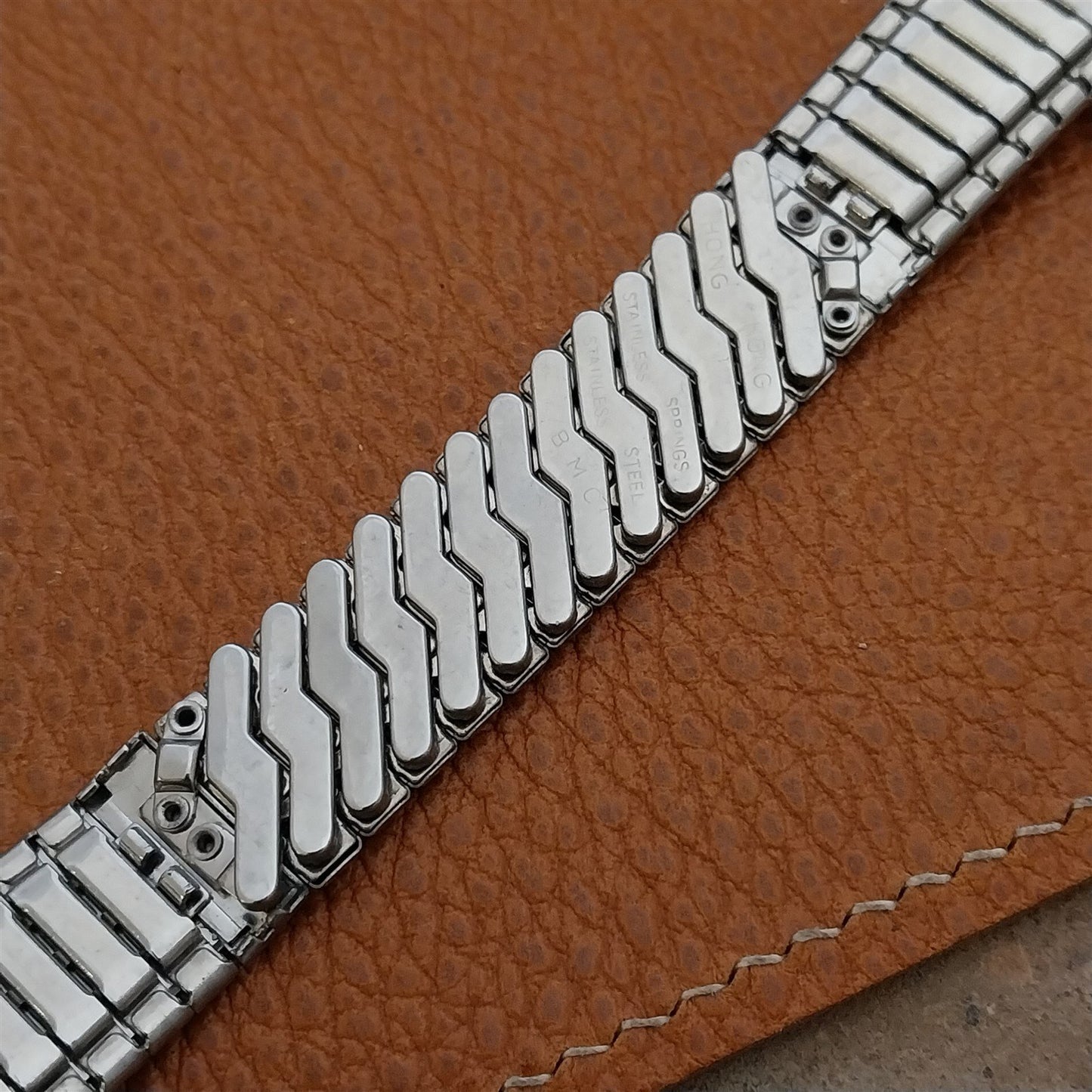 Vintage 17.2mm 1960s-1970s Vintage Stainless Steel Classic Expansion Watch Band