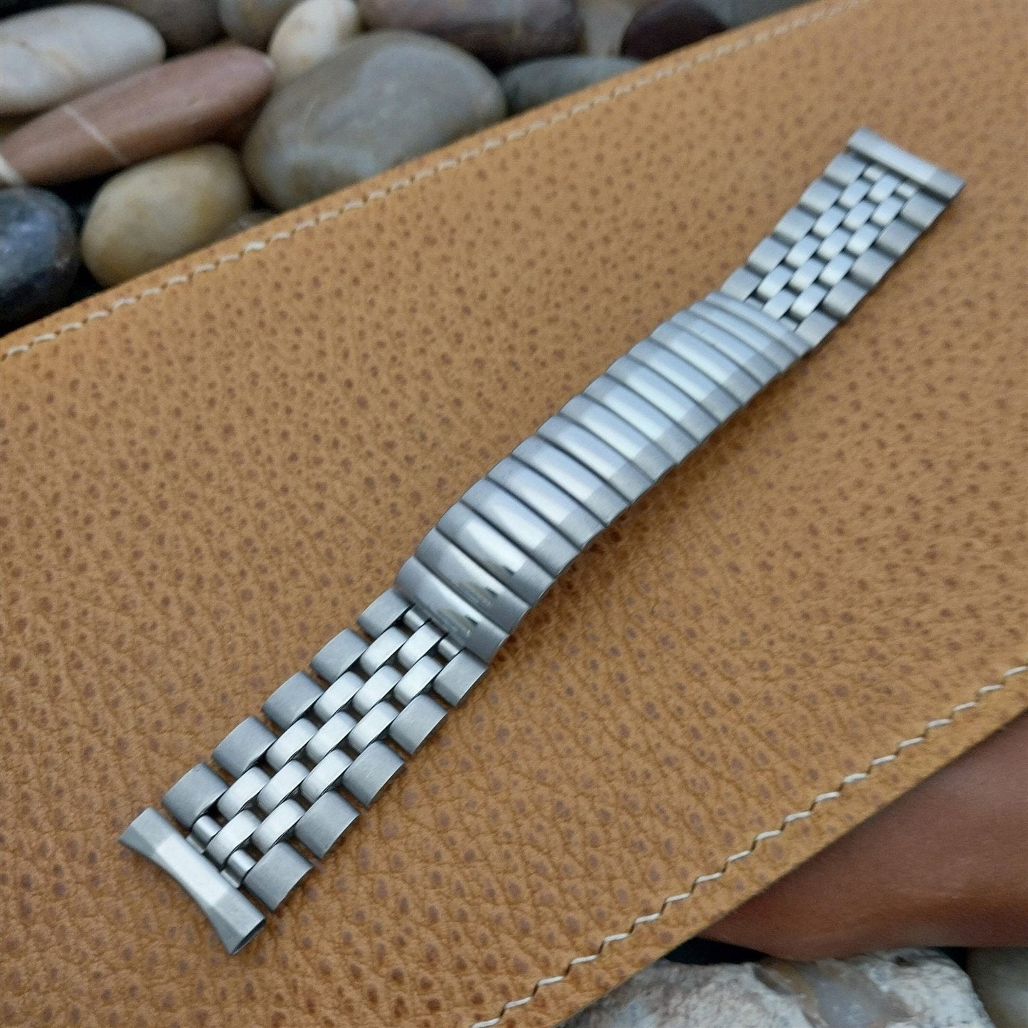 17.2mm 11/16" 1960s Classic Stainless Steel Expansion nos Vintage Watch Band