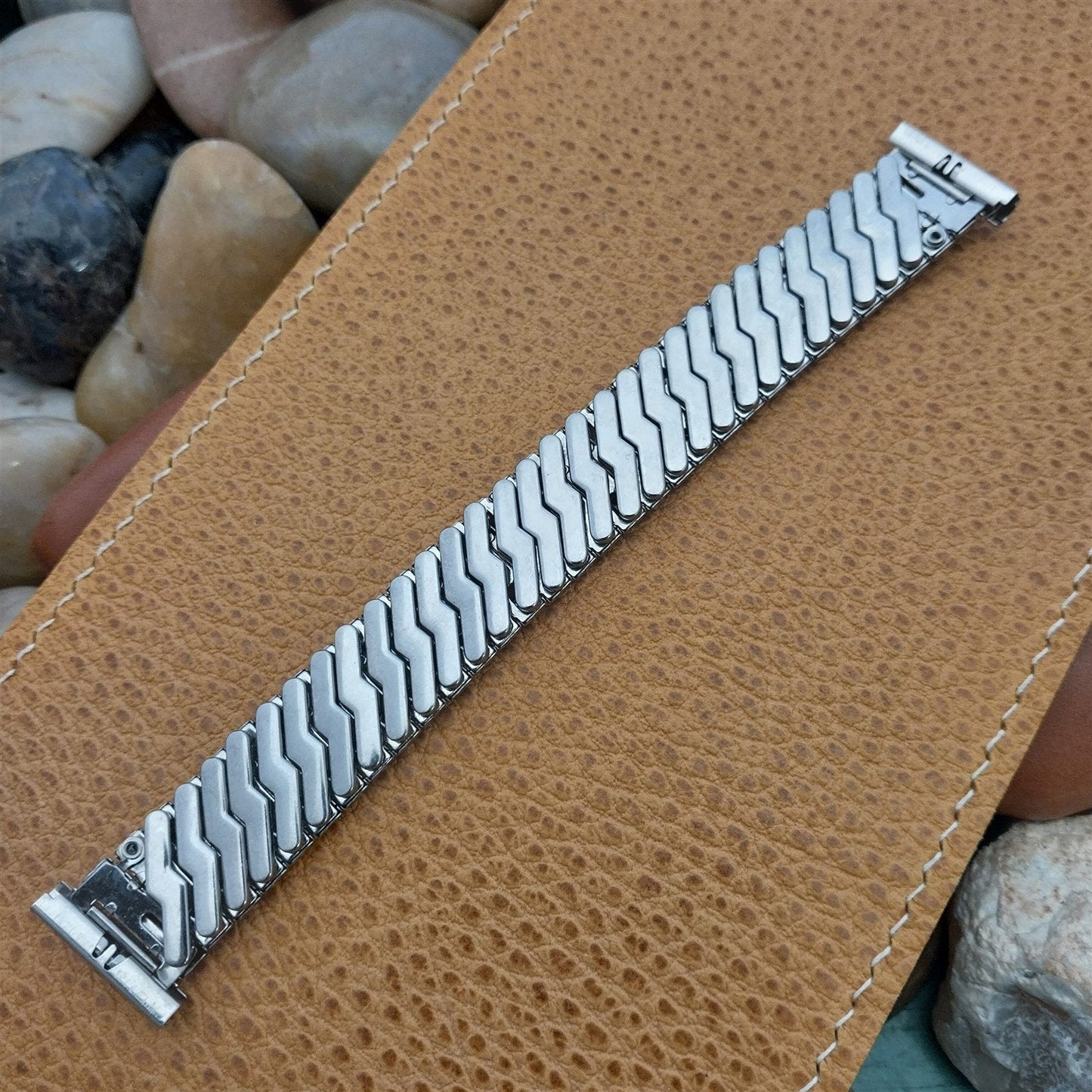 16mm 18mm 19mm Stainless Steel 1960s Vintage Watch Band Mark VII USA