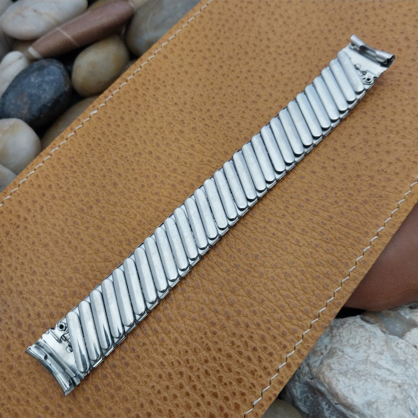 17.2mm 11/16" Stainless Steel Expansion Prospect Unused 1960s Vintage Watch Band