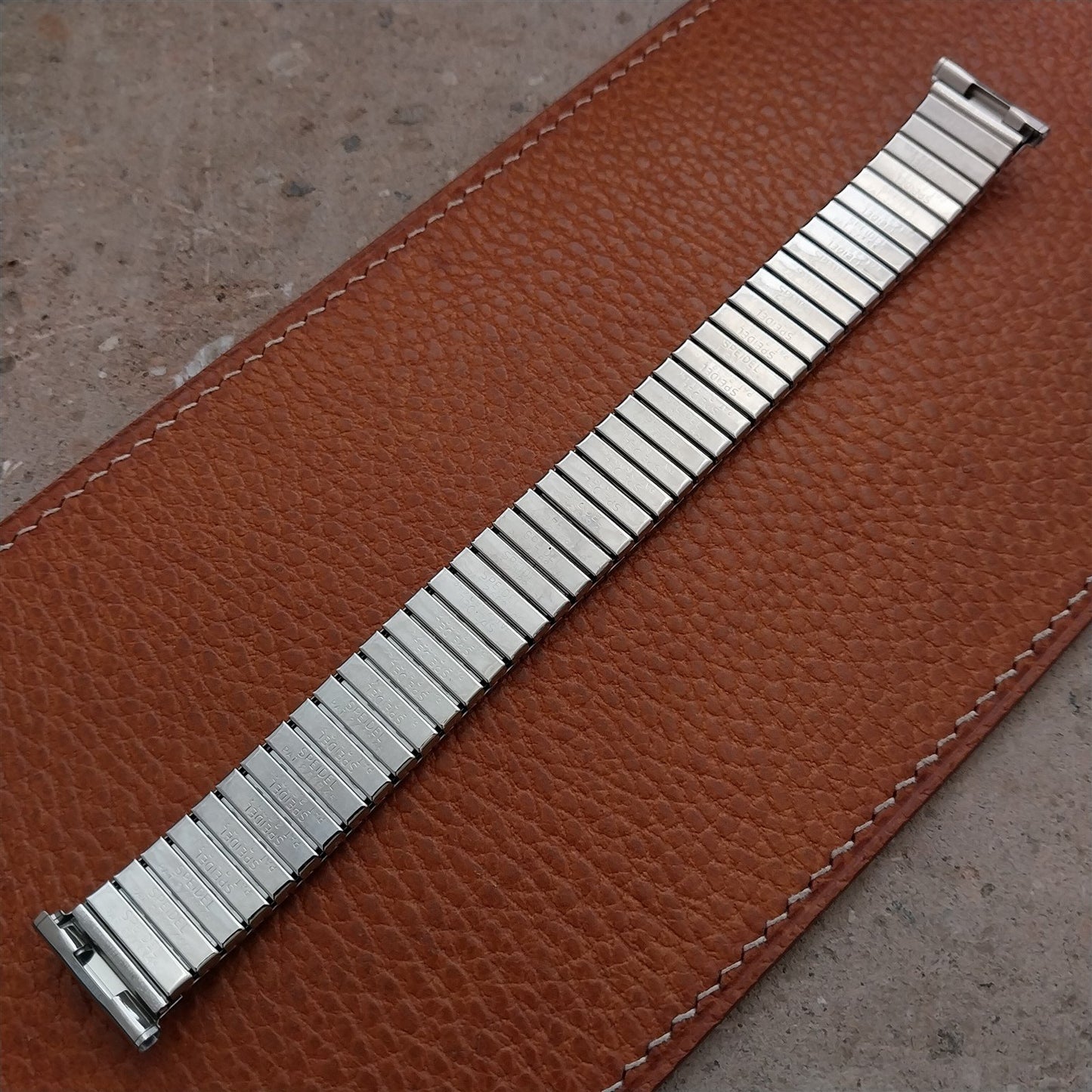 1960s Speidel Meteor Long Stainless Steel Twistoflex Unused Vintage Watch Band