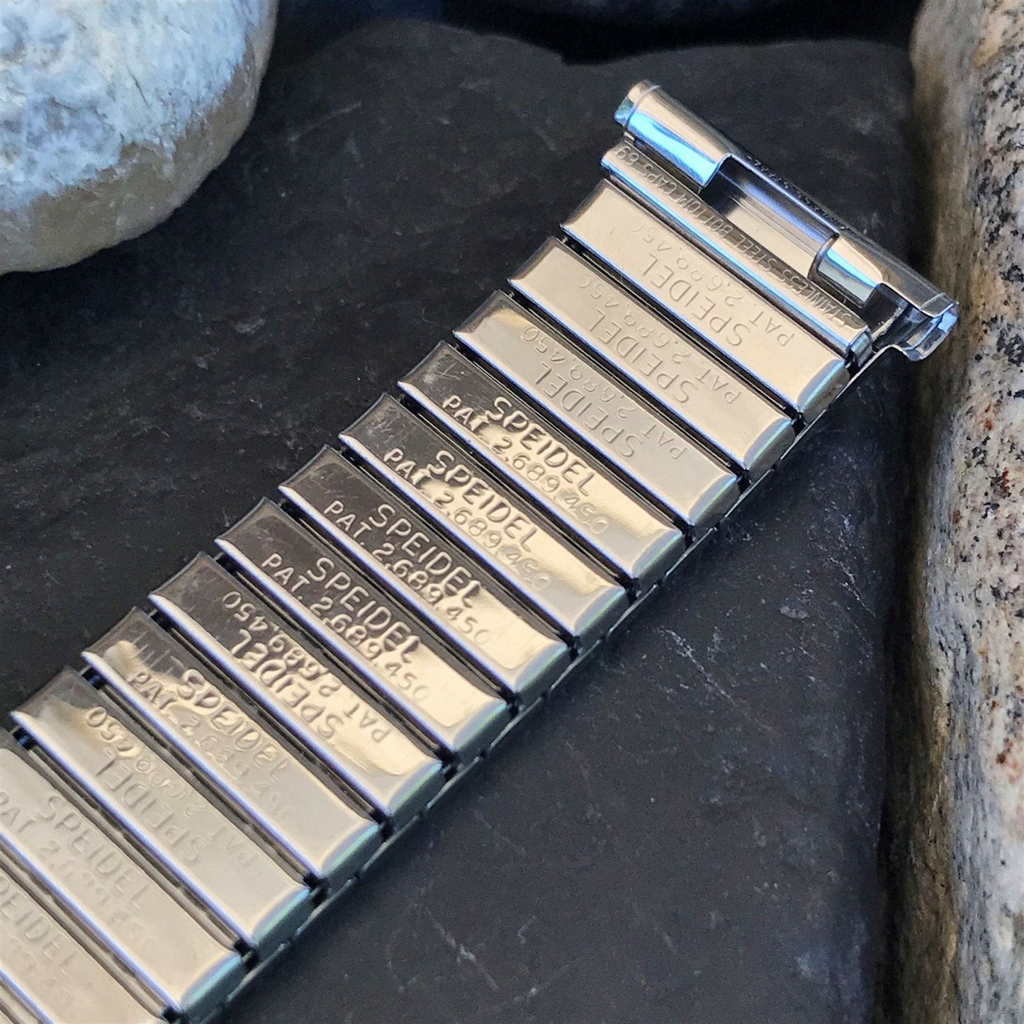 1960s Speidel Meteor Long Stainless Steel Twistoflex Unused Vintage Watch Band