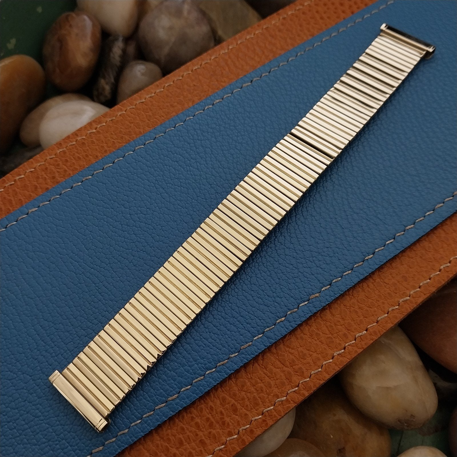 long 10k Gold Filled 1950s Bellavance Expansion Vintage Watch Band nos