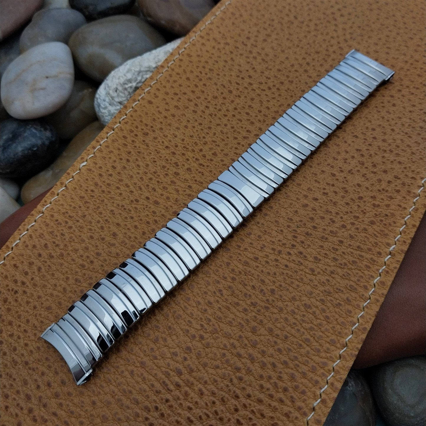 18mm 19mm Long Stainless Steel Expansion JB Champion 1950s Vintage Watch Band