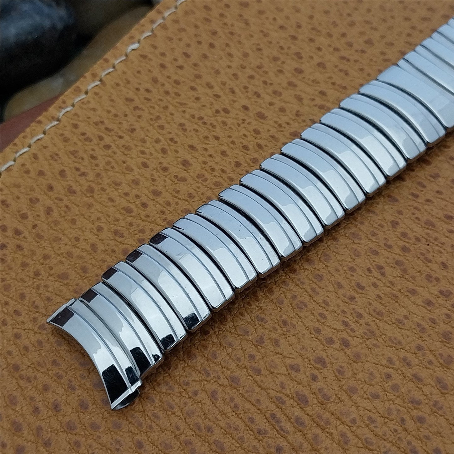 18mm 19mm Long Stainless Steel Expansion JB Champion 1950s Vintage Watch Band