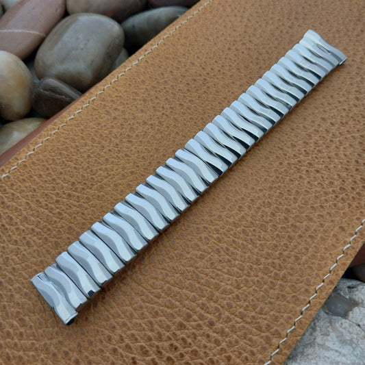 18mm 19mm Stainless Steel Expansion JB Champion Unused 1960s Vintage Watch Band