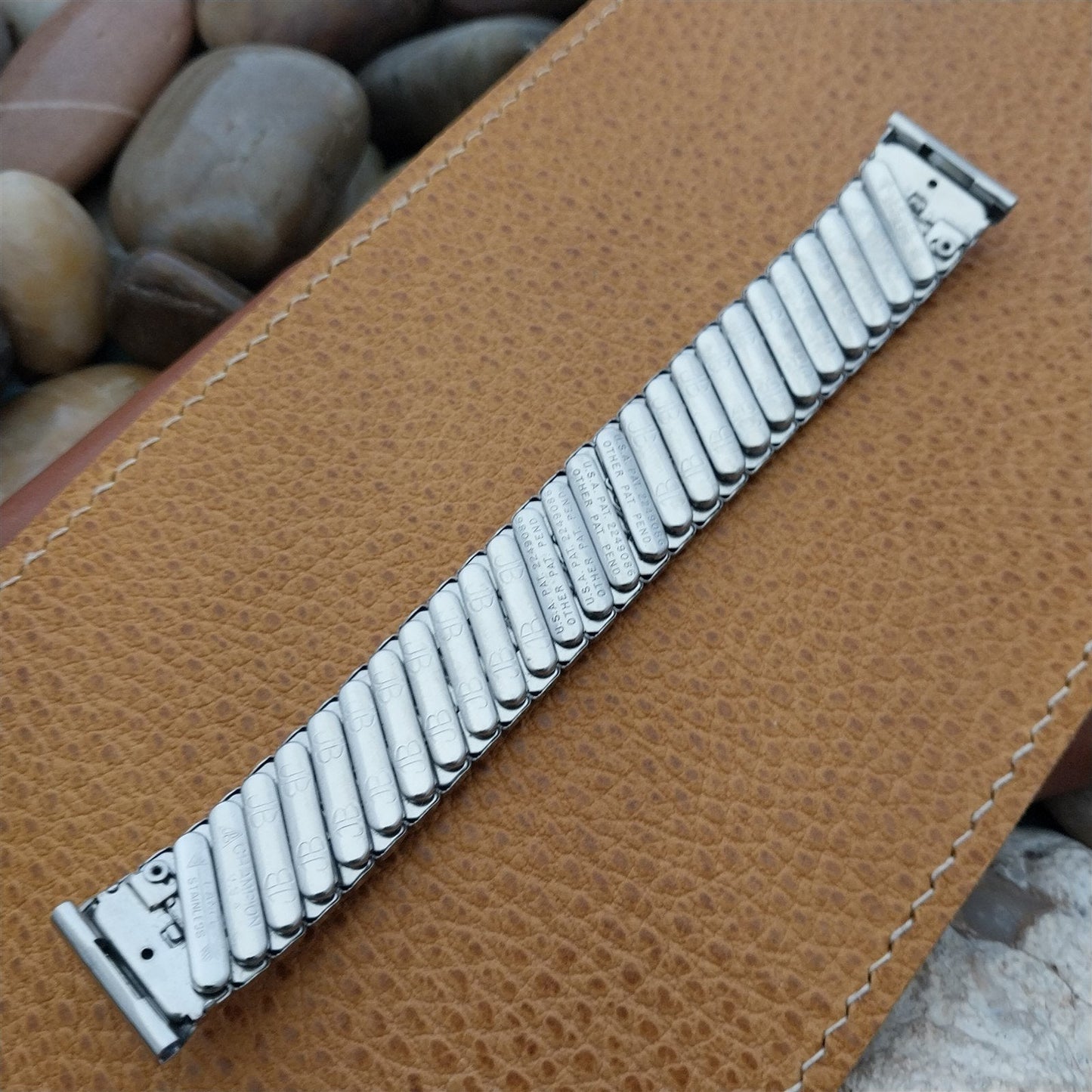 18mm 19mm Stainless Steel Expansion JB Champion Unused 1960s Vintage Watch Band