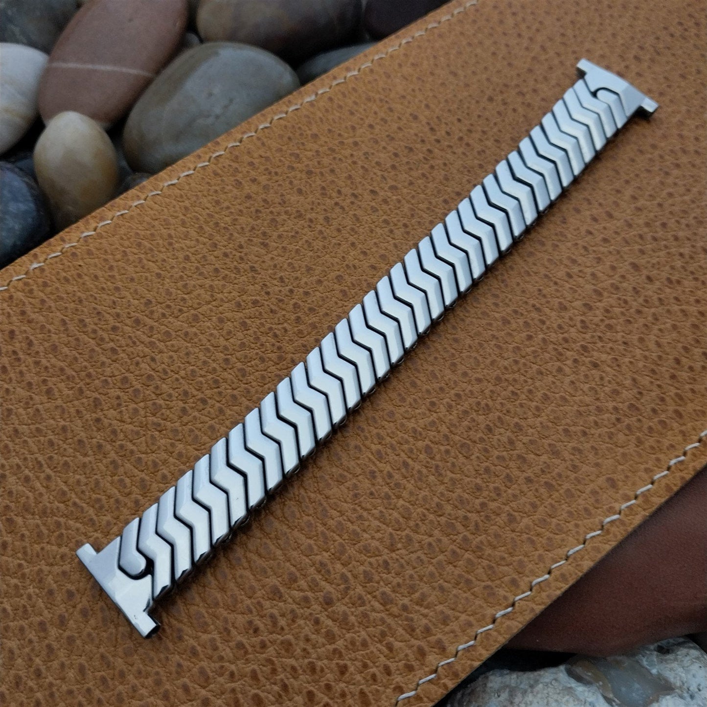 16mm 18mm 19mm Stainless Steel Expansion 1950s Vintage Watch Band Glen USA