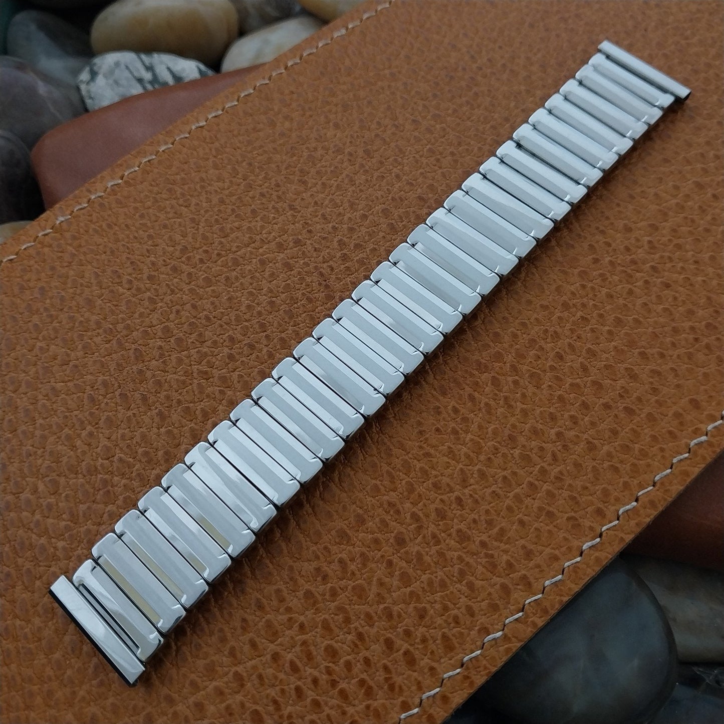 18mm 19mm JB Champion USA Wide Stainless Steel Unused 1950s Vintage Watch Band