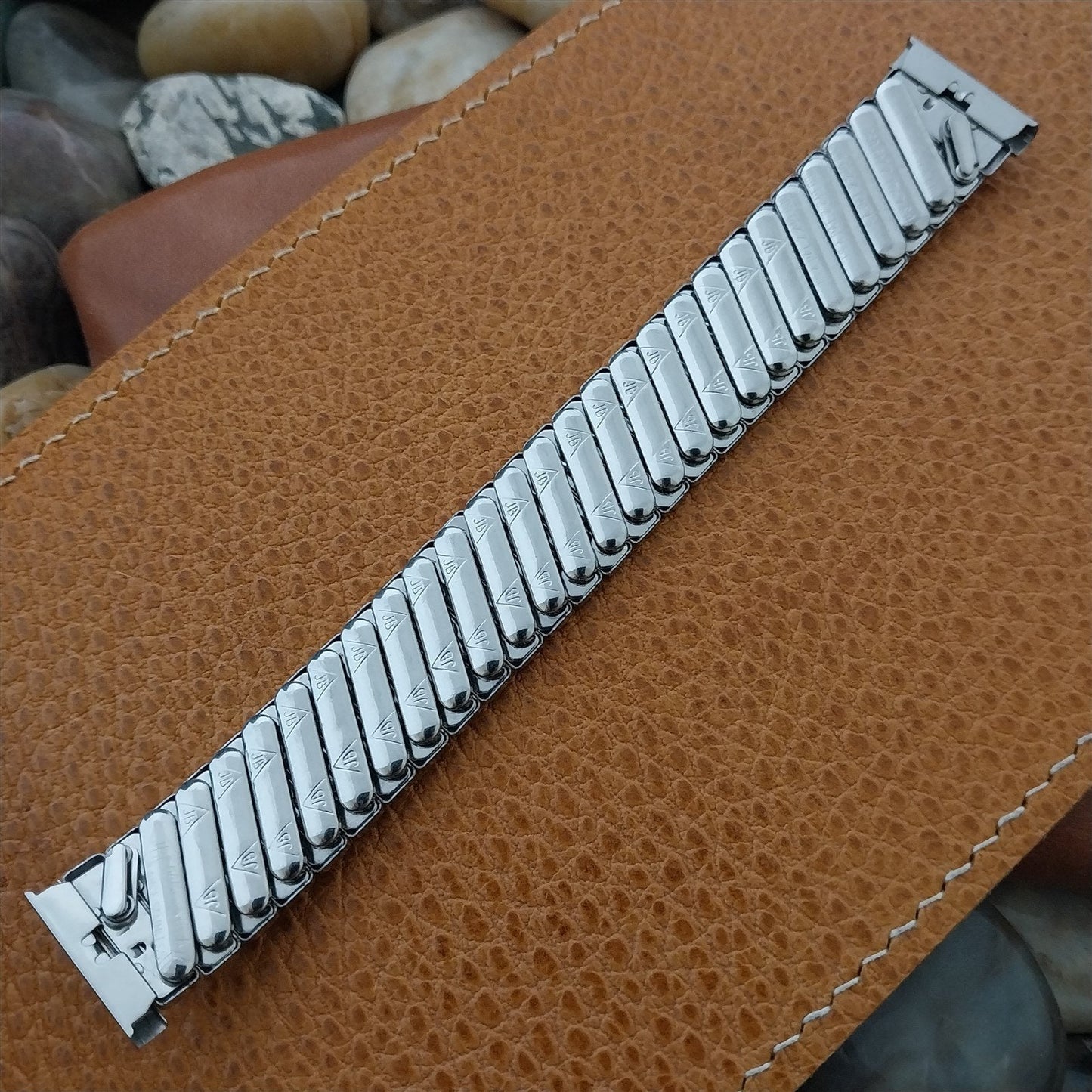 18mm 19mm JB Champion USA Wide Stainless Steel Unused 1950s Vintage Watch Band