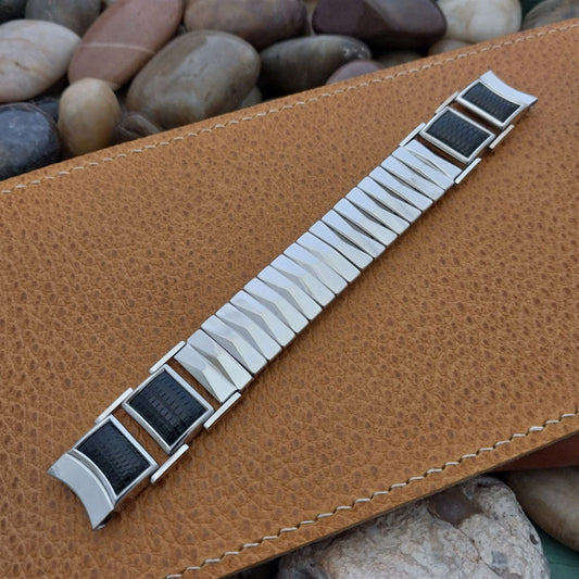 1955 5/8" 10k White Gold-Filled Mid-Century Modern nos Vintage Watch Band