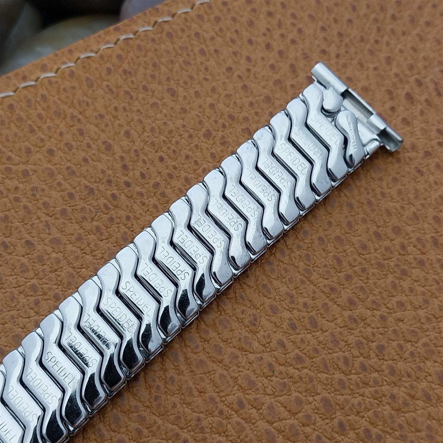 10K White Gold-Filled Expansion Speidel USA nos 1950s Vintage Watch Band